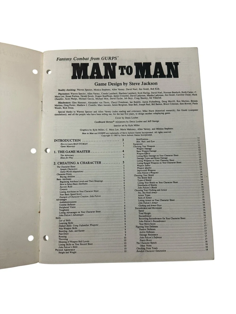 SJG GURPS Fantasy Man to Man VG+
